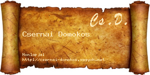 Csernai Domokos névjegykártya